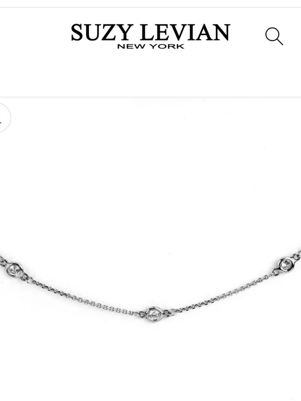 Levian 14k white gold and diamond Bezel Station Bracelet